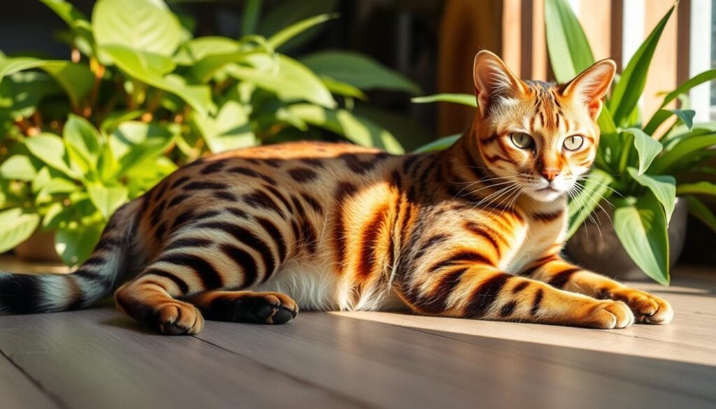 Bengal cat with rosette markings
