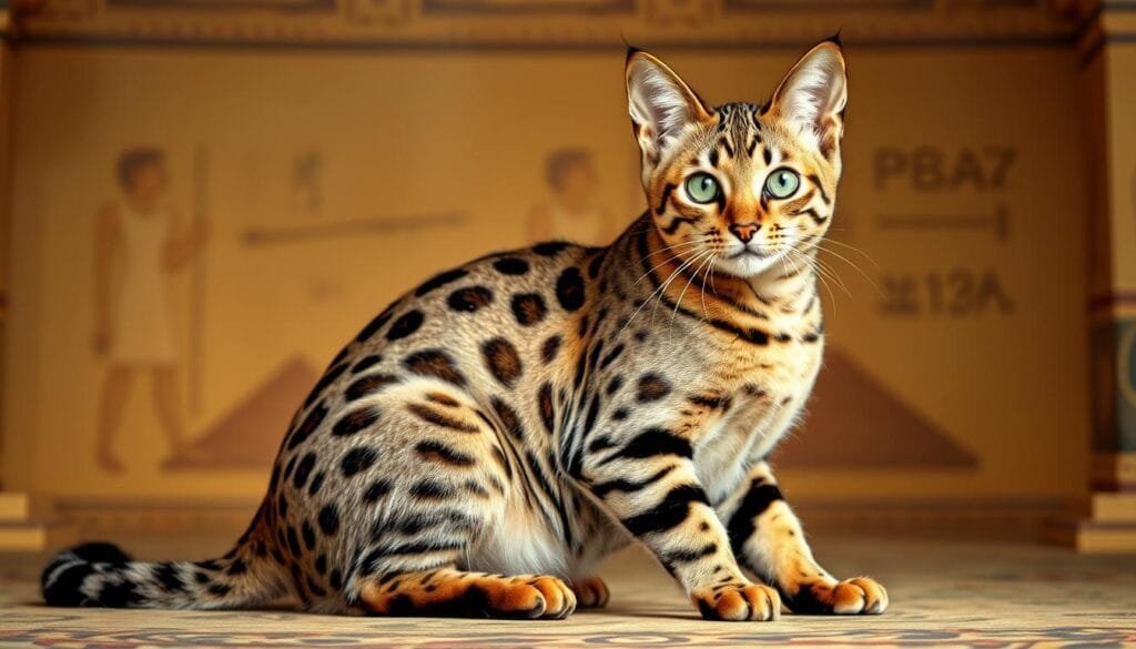 Egyptian Mau, a regal spotted domestic shorthair cat